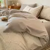Juego Puro de Algodón de Cuatro Piezas, Sábana de Cama 100% Algodón Modelo Nuevo 2026, Funda de Edredón, Ropa de Cama, Sábana Ajustable para Dormitorio, Juego de Tres Piezas, Grado para Dormir Desnudo