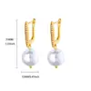 Moda Transfronteriza Elegantes Pendientes de Mariposa de Acero Inoxidable Geométricos Elegantes con Perlas Estilo Trendy Ins Pendientes de Diseño Personalizado