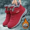 Zapatos para Hombre Estilo Nuevo Zapatos de Algodón Invierno Venta Cruzada Dropshipping Botines Velcro Botas de Algodón Calientes Suela Gruesa Cómodos para Caminar Botas de Hombre