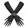 Accesorios para Mujer de los Años 1920 Spandex Satén Flocado Guantes de Charol Accesorios de Disfraz para Fiesta de Baile Transfronteriza en Stock