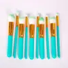 Pincel Delineador Hoz Estilo Mismo que Mei Nv Lang, Angulado, Juego de 10 Pinceles de Maquillaje, Color Caramelo, Pinceles Cosméticos, Más Vendido para Transfronterizo