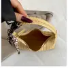 Bolsa de Ombro Tecida com Padrão Transfronteiriço para Mulheres, Design de Lenço de Seda, Bolsa de Ombro de Nicho, Bolsa de Viagem Estilosa, Textura de PU, Bolsa de Mão Simples