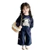 Conjunto de Ropa de Gato para Niños de Amazon Estilo Primavera y Otoño Sudadera con Lazo y Pantalones de Pierna Ancha Conjunto de Dos Piezas Ropa Infantil de Comercio Exterior