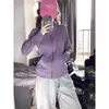 Sudadera con capucha Shandong Jimo Ajustada con capucha Primavera 2026 Ropa de exterior Top corto para mujer con fruncido en la cintura Estilo coreano Chaqueta corta Conjunto