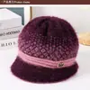 Moda de invierno gorro de lana grueso y cálido con forro polar para ancianos para mujeres, mamá, sombrero para mediana edad y ancianos