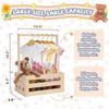 Caja de Almacenamiento de Artículos para Bebé de Madera Cesta de Almacenamiento de Ropa y Juguetes Perchero para Ropa de Bebé de Dormitorio Cesta para Artículos Varios de Madera Maciza