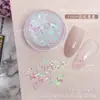 Lentejuelas Mini Amor de 1 mm para Arte de Uñas Lentejuelas Pequeñas Estrella Blanca de Cinco Puntas Estrella del Día de San Valentín Adorno para Uñas Plateado