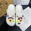 Novas sapatos de buraco de cachorro chefe de desenho animado fofo flor de sapato fivela de sapato acessórios diy decoração de flor de sapato removível borracha macia PVC