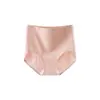 Calcinha Jacquard de Algodão Puro Sem Costura de Cintura Alta para Mulheres, Aperta a Barriga e Levanta o Bumbum, 7A Ácido Polilático Antibacteriana Sem Fundo