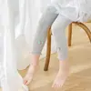 Leggings de Modal para Niñas Verano Estilo Coreano Calcetines Cortos de Encaje para Ropa Exterior Leggings de Moda para Niñas Pequeñas