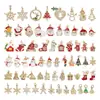 Venta directa del fabricante: Caja de regalo de Navidad de 18 quilates con microincrustaciones de cobre, accesorios de colgante con goteo de aceite, accesorios para pulsera y collar, accesorios para DIY
