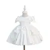 Novo vestido de florista da Amazon, vestido de princesa para crianças pequenas, com laço de tecido tridimensional, saia bufante, roupa para apresentação de piano