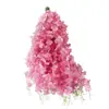 Guirnalda de Flores de Glicina para Decoración de Boda, Flores Artificiales para Exteriores, Guirnalda de Flores de Glicina Simuladas para Montaje de Fondo de Fotografía, Flores Artificiales de Glicina