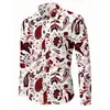 Camisa de manga larga con estampado personalizado de lujo ligero de alta gama, nuevo estilo de moda europea y americana para hombre, camisa de moda moderna