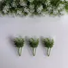 Acessórios de plantas verdes artificiais, cabeças de flores de grama falsa de plástico, buquês DIY feitos à mão, arranjos florais de casamento, acessórios para arranjos de flores, materiais decorativos