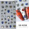 Nuevas pegatinas de uñas transfronterizas ins relieve 5D tridimensional Halloween araña ojo de diablo pegatinas de uñas al por mayor