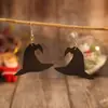 Amazon Transfronteiriça Novo Chapéu de Mago Sombrio de Halloween Brincos de Couro Brincos Atacado