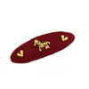 Nuevo Pasador de Pelo de Felpa Rojo con Lindo Moño de Año Nuevo, Sensación de Alta Gama, Pinza Lateral del Año del Caballo, Pinza Bb para Flequillo