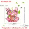 Día de San Valentín Cisne Rosa Conejito Llavero Acrílico Plano 2D Accesorios Espejo Retrovisor Coche Colgante Mochila