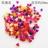 Flor de simulación de plástico lila narciso rosa lirio camelia peonía material para joyería DIY