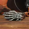 Cinturón de Cuero de Vaca de Primera Capa Estilo Gótico Vintage Hebilla Metálica de Calavera para Hombre, Cinturón de Cuero Genuino Oscuro con Diseño Único