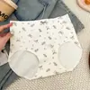 Calzoncillos tipo bóxer pequeños de seda de hielo floral vintage sin costuras 10A antibacterianos con fuelle extendido de algodón puro de seda de leche para mujer para verano
