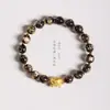 Estilo étnico año del dragón Chengxiang pan de oro esmalte de color pulsera DIY templo con cuentas pulsera simple para hombres y mujeres venta al por mayor