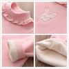 Camisa Base Forrada de Lã para Meninas Outono e Inverno Gola Falsa Infantil Camiseta de Manga Comprida Bebê Espessado Top Quente