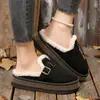 Otoño 2026 Nuevo Llegada Comercio Exterior Tallas Grandes Mujer Casual Cómodo Estilo Europeo Moda Peludas Pantuflas sin Cordones