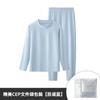 Pijama de Algodón Modal de Manga Larga para Otoño e Invierno para Niños y Niñas, Adecuado para Salir, Conjunto de Color Sólido, en Stock, Se Puede Usar Afuera