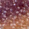 Cuentas Redondas de Resina de Princesa Sirena de 8/12 mm, Cuentas Degradadas, Agujero Recto, Cuentas Lisas, Material para Manualidades con Cuentas, Accesorios de Cuentas Sueltas