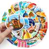 50 Personalidade de Edifício de Marco Urbano Transfronteiriço Criativo Viagem ao Ar Livre Impermeável Capa de Telefone Decorativa Adesivo de Bagagem