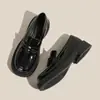 Mocasines para mujer, nueva colección de otoño 2026, zapatos negros de estilo británico para mujer, zapatos de trabajo, suela blanda, cómodos, zapatos pequeños de cuero estilo JK para mujer