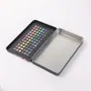 Caja Metálica Estañada Personalizada de 72 Colores 100 Colores para Pintar Lápices de Color Papelería Caja Metálica Estañada Caja de Empaque Metálica Esmerilada