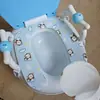 Tapete de vaso sanitário infantil de pelúcia vaca panda vaso sanitário infantil tapete de vaso sanitário macio bebê almofada quente espessa flanela em forma de U