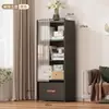 Estante de Armazenamento à Prova de Poeira, Estante Doméstica, Estante de Livros, Guarda-Roupa Simples, Estante de Livros, Armário de Montagem para Dormitório, Armário Infantil com Gavetas