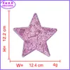 Lentejuelas de Punto Estrella Toalla Tela Bordada Pegatinas Forma de Corazón Letra Parche para Ropa Accesorios de Ropa Pegatinas DIY