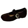 Zapatos Mary Jane dulces y de diseño único para niñas, punta redonda, nuevo estilo de otoño 2026 para mujer, zapatos bajos de una correa