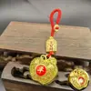 Nueva Marea Nacional Pequeños Regalos Llavero Exquisito Estilo Antiguo Calabaza Segura Colgante para Llavero de Coche Unisex Fortuna y Prosperidad