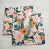 Servilletas Personalizadas de Fábrica Color Naranja Florido Toallas de Papel Coloridas Decoración de Mesa para Hotel Restaurante Paño para la Boca Arreglo Floral Papel