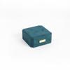 Joyero octogonal de alta calidad de terciopelo de imitación de cuero esmeralda, caja de embalaje de franela para pulsera, anillo, collar, caja de regalo para joyería
