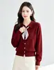 Bufanda de terciopelo Andy de dos piezas, nueva y versátil para otoño e invierno, cuello de bufanda, top de punto de manga larga elegante para adelgazar, para mujer