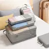 Bolsa de Armazenamento para Viagem Internacional com Logo Personalizável, Organizador de Compressão de Bagagem Expansível, Bolsa Portátil para Armazenamento de Roupas Íntimas