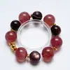 [Jiangzhu Ninglu] Pulsera de Cristal de Fresa Natural para Mujer, la Más Fácil de Combinar, Pulsera de Moda de Lepidolita al por Mayor