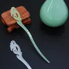 Horquilla con el Mismo Estilo que Zhu Yan Shi Ying, Jade Blanco Imitación, Jade Xiu, Tocado de Acetato, Horquilla Estilo Antiguo Dinastía Han