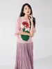Camiseta da Moda com Manga Morcego Roupas Femininas Verão Nova Estampada Caimento Solto Disfarça Barriga Emagrecedor Top Versátil