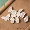 Collar de Calcedonia Blanca Natural de Alta Calidad con Colgante 3D de Ciervo, Gato y Mariposa de Ágata, Mismo Estilo que en Xiaohongshu, Colgante de Jade