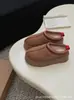 Novo Modelo Sangpo 2026 Botas de Neve para Mulheres, Camurça Pelo Sola Grossa Tazz Slip-On Estilo Étnico Bico Fechado Botas de Neve