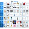 Expositores Acrílicos Grandes Personalizados Transparentes e Coloridos Ecológicos Adequados para Exibir de Forma Organizada Informações de Cartão Bancário e Manuais