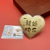 Amor Sincero Piezas de Oro Amor en el Día de San Valentín Chino 52Mg Oro Puro 999 Regalo de San Valentín Concha de Agua Oro al por Mayor